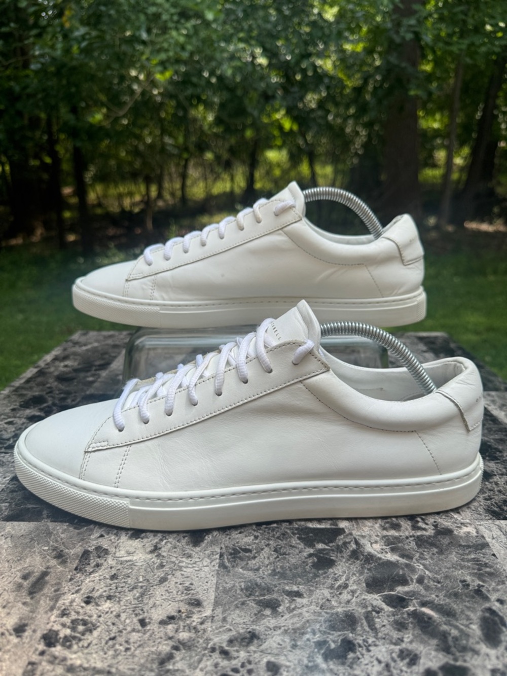 Oliver Cabell Low 1 Sneaker Mens 44 White Leather Lace Up Casual Made in Italy - Picture 2 of 13